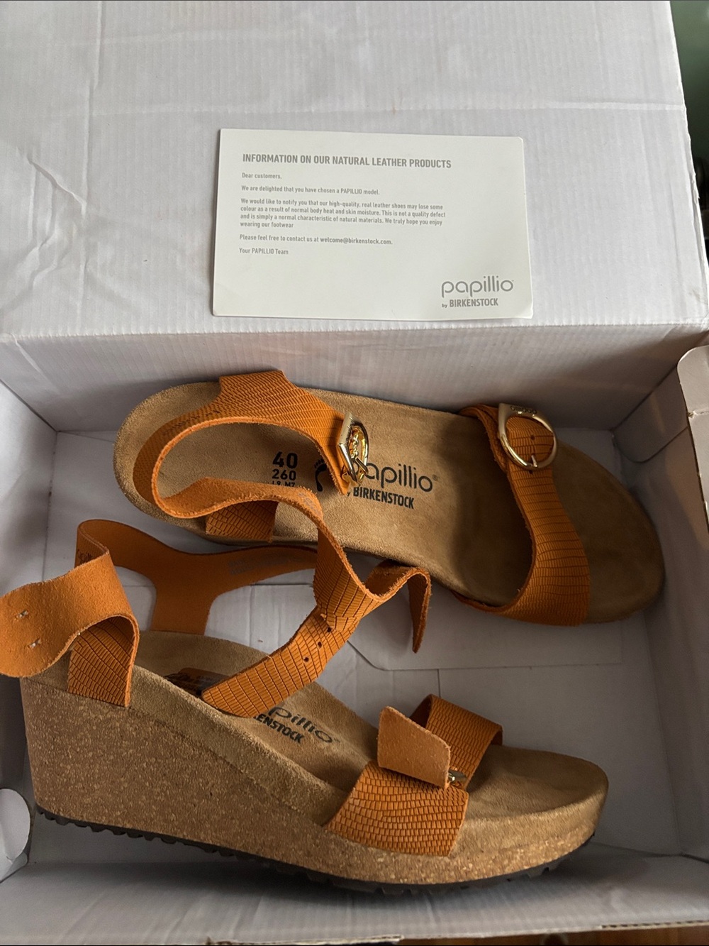 NEW Papillio by Birkenstock Soley Wedge Ring-Buckle Leather | Size 40 (L9)